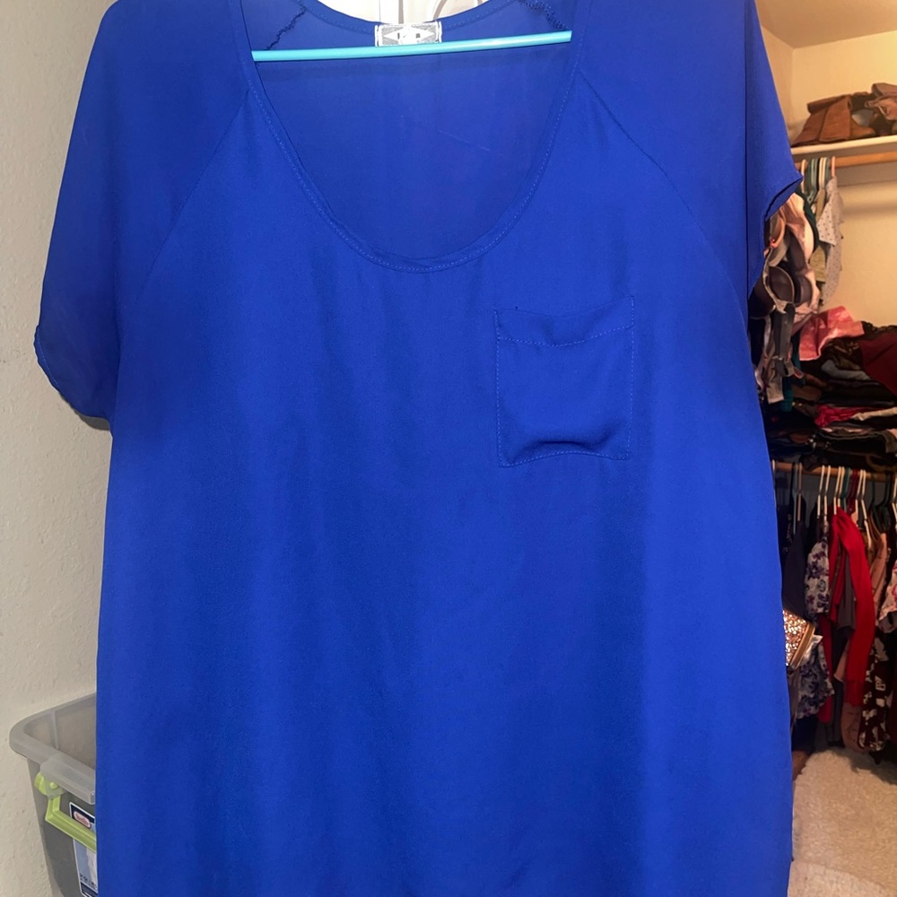 Royal blue blouse